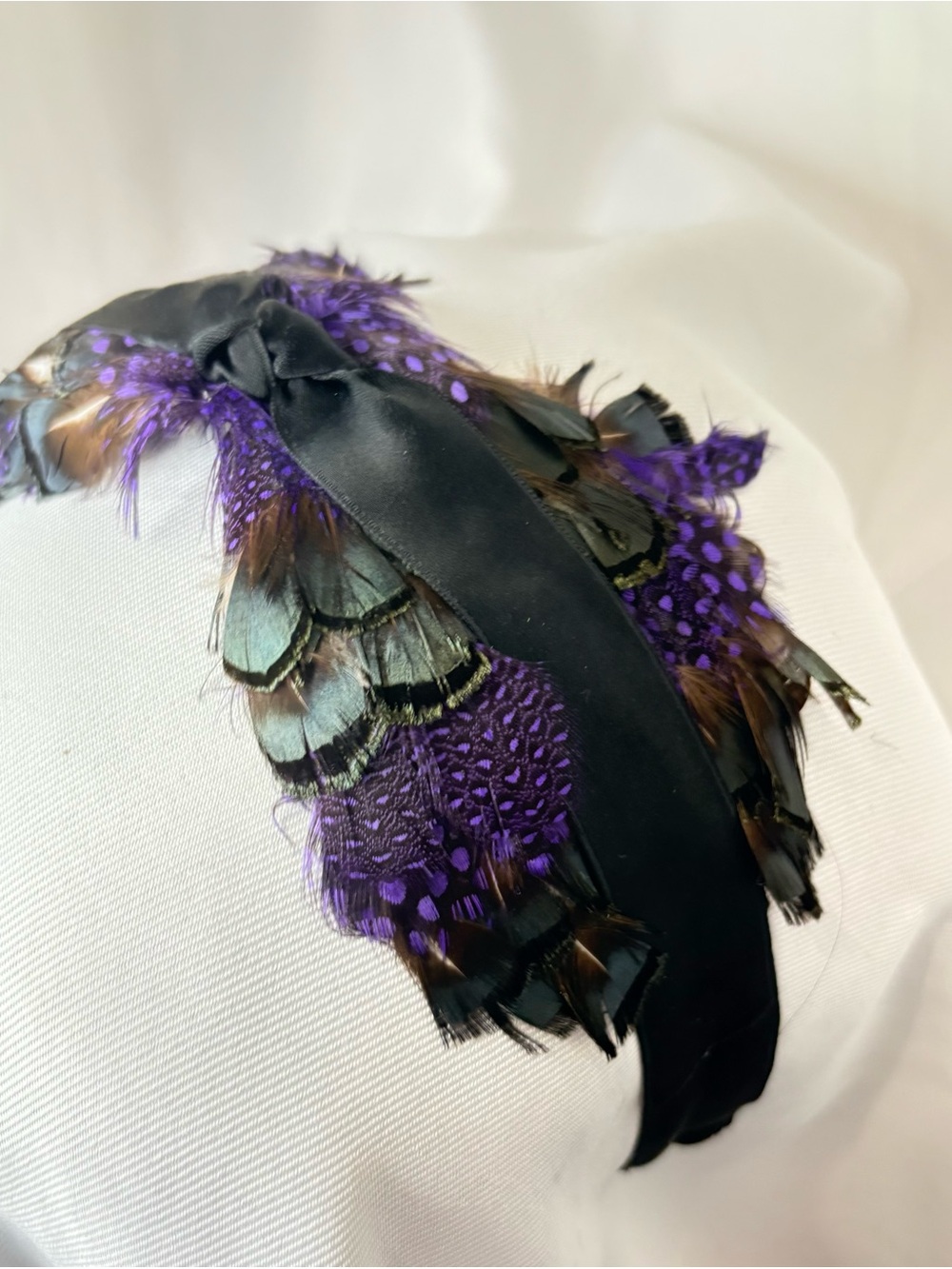 Jennifer Ouellette Barneys Real Peacock Feather Headband Hair Accessories Luxury